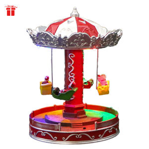 Carrusel personalizable, decoración de caballos, iluminación de escritorio para niños, modelo de silla voladora para parque de atracciones para caja de Navidad embalada - Product Image 1