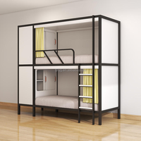 Lit de type capsule, lit superposé pour auberge de jeunesse, lit en bois pour chambre d'hôtel, mobilier d'appartement, lit pour dortoir scolaire