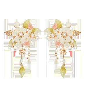 Accesorios para el cabello estilo Hanfu chino, horquillas con borlas etéreas, horquillas laterales de estilo antiguo, disfraz retro para niña. - Product Image 5