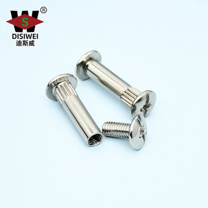 Vis de serrage Disiwei M4 M6 à tête Phillips, nickelées, connecteurs de quincaillerie pour joints de panneaux de bois - Product Image 1