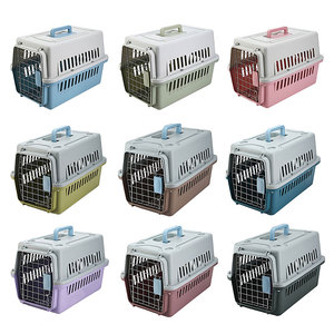 Fast Delivery Airline Approved Portable Plastic Large Air Travel Kennel on Wheels Pet Dog <b>Cat</b> Carrier Crate <b>Cage</b> for Sale - Product Image 2