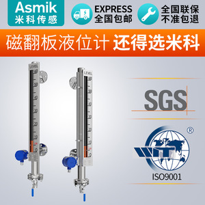 เกจวัดระดับของเหลวแบบแม่เหล็ก Asmik 0-15000 มม. สแตนเลส พร้อมสัญญาณเตือนและระบบส่งสัญญาณระยะไกลสำหรับหม้อไอน้ำ - Product Image 4