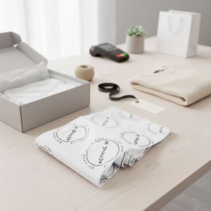 Recyclable Coated Tissue Paper Custom Logo Digital Printing High Quality Garment Packaging for Clothing <b>Shoes</b> Dress Wrapping - Product Image 1