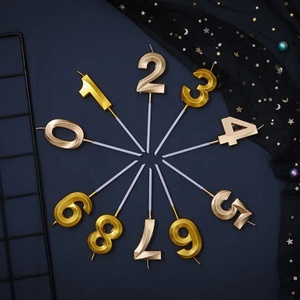 Customize Twisted <b>Mini</b> Candles Wholesale Number Candle Shining Candle Lights - Product Image 2