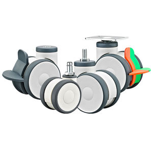 2 2.5 3 4 5 Polegada Roda Gêmea TPR Rodízio Roda Rosqueada Parafuso Hastão Sólida Instrumentos Médicos Carrinhos de Hospital Cadeiras de Escritório - Product Image 1