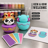 Figurines personnalisées en PVC de panda, ornements de voiture, poupées danseuses du lion, bases de tumbler, prix de gros direct usine OEM ODM, fournisseur de logos personnalisés
