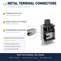 Connecteur de câble d'alimentation PCB, interface de borne, pièce d'emboutissage métallique personnalisée en cuivre béryllium pour automobile et moto