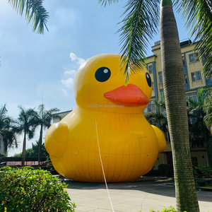 Bouée <span class=keywords><strong>gonflable</strong></span> commerciale de 14 m (46 pi) en forme de canard jaune avec logo animal personnalisé pour publicité - Product Image 6