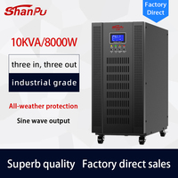 UPS Online 10KVA 10KW Tiga Fasa Input Tiga Fasa Output 380V 400V 415V Desain Gelombang Sinus Murni Faktor Daya 0.99