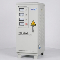 Régulateur de tension CA entièrement automatique haute précision WF.EL TNS-15KVA SVC triphasé à servomoteur avec affichage numérique 380V Cuivre