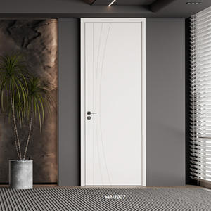 Puerta de Madera Moderna y Minimalista para Apartamento u Hotel, Acabado en Madera Sólida, Cerradura Inteligente, Decoración de Dormitorio, Excelente Relación Calidad-Precio - Product Image 1