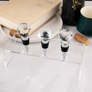 Tapón de cristal personalizado para <span class=keywords><strong>vino</strong></span> tinto, tapón de botella de <span class=keywords><strong>vino</strong></span> de cristal sólido transparente, tapón de Baijiu para <span class=keywords><strong>vino</strong></span> extranjero - Product Image 2
