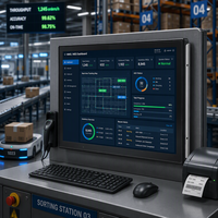 Tablette Android industrielle tout-en-un avec écran tactile capacitif intégré pour la commande d'automatisation et l'utilisation sur les lignes de production en usine
