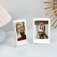 Juego de Mini Marcos de Fotos Creativos de 3 Pulgadas, Opción Multicolor, Marcos de Plástico para Mesa, Álbum de Tarjetas para Sala de Estar/Dormitorio, Coleccionistas