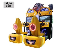 เครื่องเกมแข่งรถแบบหยอดเหรียญ 2 ผู้เล่น จอ LCD 32 นิ้ว เครื่องจำลองการแข่งรถในร่ม เครื่องเกมหยอดเหรียญแบบอาร์เคด - Product Image 3