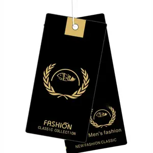 China Popular Design High Quality Garment Paper New Custom print Card stock Supplier Clothing Hot Sale sunglasses jeans Hang Tag