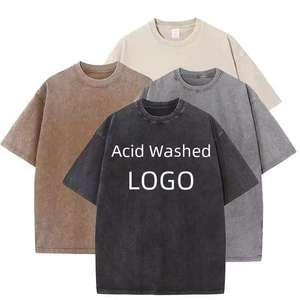 Camiseta de Hombre de Alta Calidad con Logotipo Personalizado, 100% Algodón, Lavado Ácido, Estampada, 280 g/m², Estilo Vintage, Talla Grande, Ecológica, de Secado Rápido - Product Image 1