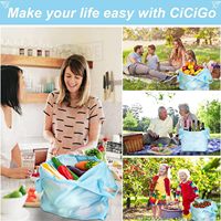Promotion Eco Protection Supermarché Shopping Stockage Grande Capacité Pliable Portable Solide Couleur Nylon Sac Fourre-Tout