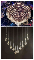 Lustre de plafond à dix têtes en forme de goutte d'eau pour mariage, éclairage en acrylique, décorations de scène de mariage, lumières de décoration intérieure