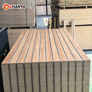 Slotted Plate Modern <strong>Light</strong> <strong>Color</strong> Plain Moisture-Proof First-Class <strong>MDF</strong> Board 18mm E1 2440x1220 ISO9001 Certified - Product Image 1