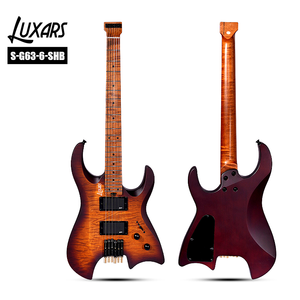 Nueva <span class=keywords><strong>Guitarra</strong></span> Eléctrica sin Cabeza con Cuerpo de Caoba Swamp Ash, Diapasón HPL, Puente Ajustable y Pastillas H-H Alnico V - Product Image 4