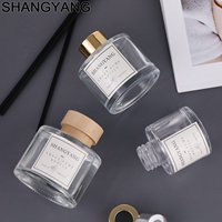 Bouteille diffuseur d'arômes en verre transparent vide en gros, 50ml, 100ml, 150ml, 200ml, bouteille diffuseur cylindrique