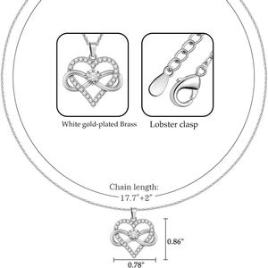 SPJ New Arrival S925 Sterling Silver <b>Infinity</b> Heart Pendant <b>Necklace</b> Fine Jewelry for Women Jewelry Manufacturer - Product Image 5