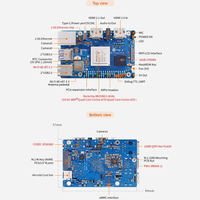 Orange Pi 5 Ultra 16GB Komputer Papan Tunggal 256GB Modul EMMC RK3588 Komputer Papan Tunggal Aplikasi Komputasi Cerdas