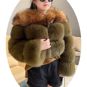 Plus Size Winter Fashion Warm Fur Jacket Women Short vera pelliccia di volpe