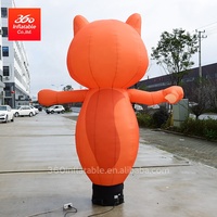 Animal de dessin animé personnalisé Husky dog air dancer publicité gonflable air danseuse statue publicité extérieure bienvenue chiens air danseuse