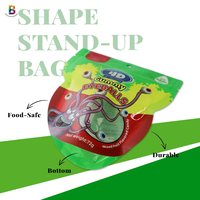 Personnalisé 50g,100g Impression Zip Lock Ziplock Logo Bonbons Alimentaires Forme Plastique Stand up Pouch Emballage Mylar Sac