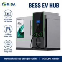 Station de recharge rapide DC pour stockage d'énergie, batterie 261 kWh, chargeur EV commercial 200 kW, CCS2 NACS OCPP 1.6J