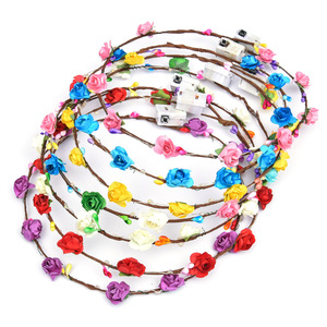Coronas <span class=keywords><strong>de</strong></span> Flores <span class=keywords><strong>LED</strong></span> Diademas para Mujer Guirnaldas Florales Luminosas Coronas Suministros para Fiestas <span class=keywords><strong>de</strong></span> Boda Playa y Cumpleaños - Product Image 2