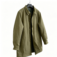 Manteau long en laine tissée sur mesure pour homme, veste d'hiver en coton lavé à col rabattu, doublée, style décontracté et professionnel