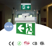 RONSE En gros, panneau de signalisation d'urgence d'incendie intérieur IP20 220V, lumière LED verte rechargeable avec batterie de secours