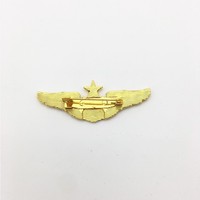 Écusson métallique d'épaule personnalisé pour uniforme de marin, motif Ailes de pilote et Ancre d'avion, 38mm, pour homme, design de créateur, écusson historique de ville, usine OEM