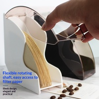 Support de filtre à café en plastique sur pied, support de rangement pour café à faire couler, accessoires anti-poussière