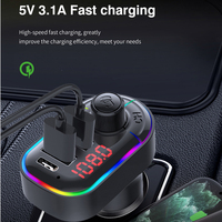Xlintek C12 Car BT5.0 lecteur mp3 multifonction carte mains libres double USB charge rapide 3.1A lecture TF enfichable USB pour voiture