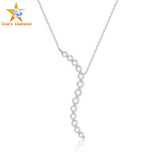 Độc Đáo 18K Trắng Vàng Vàng Gi Cvd Hpht Kim Cương Đồ Trang Sức Thời Trang Chuỗi Hàng Duy Nhất Sang Trọng Phòng Thí Nghiệm Grown Kim Cương Mặt Dây Chuyền Vòng Cổ - Product Image 6