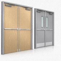 Vente flash AORUISI, panneau de porte en acier inoxydable au design moderne, prévention incendie, intérieur commercial, sortie de secours, hôtels, finition