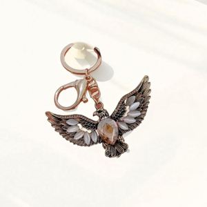 Women's Men's Cute Style Crystal Alloy Animal Birds Pendant Gold Color Eagle Keychain Rhinestone for Purse Bag Metal <b>Key</b> <b>Chain</b> - Product Image 6