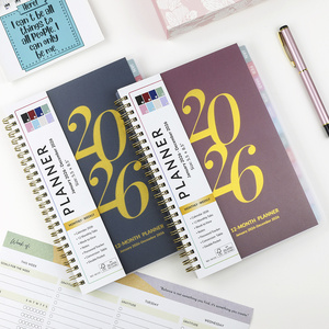 Bán buôn tùy chỉnh 2026 A5 xoắn ốc hàng ngày hàng tuần hàng tháng kế hoạch và tổ chức Ngân Sách chương trình nghị sự undated máy tính xách tay với PP Bìa - Product Image 1