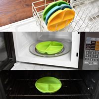 Ensemble d'alimentation pour bébé en silicone de qualité alimentaire, avec ventouses, design divisé, souple, non toxique, écologique, compatible lave-vaisselle
