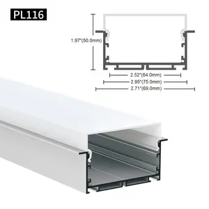 PC dağınık kapak ile 40mm 60mm 80mm 100mm 200mm Led şerit ışık askıya yuvarlak eğri alüminyum LED profil