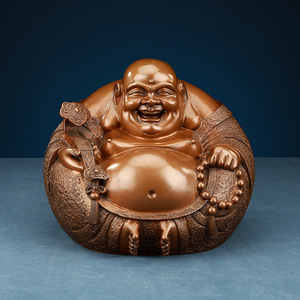 Figurine de Bouddha Maitreya en Bronze Copper World, faite à la main, décoration pour la maison ou le bureau, cadeau - Product Image 3