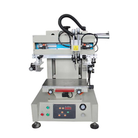 Pencetak layar sutra CD PCB ranjang datar atas meja kecil semi-otomatis untuk produk kartu tabung PVC-Multi warna baru