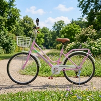 Großhandel Leichtgewichtiges Retro 24 26 Zoll Gangschaltung Stadtfahrrad Damen-Pendlerfahrrad für Stadtpendeln Hybrid-Pendlerfahrrad-BB015