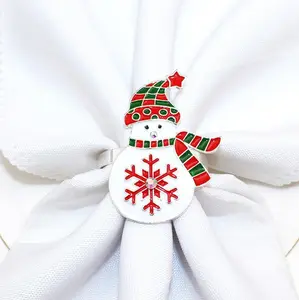 Souvenir decorativo pupazzo di neve di Natale di alta qualità nuovo portatovaglioli
