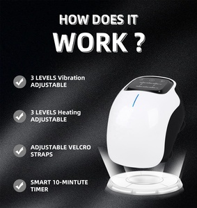 Masajeador Eléctrico Automático de Rodilla con Pantalla LED, Control Táctil, Luz Roja, Calor, 3 Modos de Vibración, Batería de 5000 mAh, Control Remoto Inalámbrico - Product Image 4