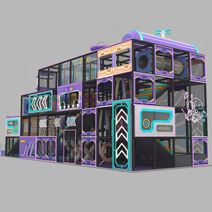 Parque Infantil Interior de Diseño Personalizado con Múltiples Niveles, Equipamiento de Entretenimiento con Bloques Suaves Independientes y Toboganes para Centro de Juegos - Product Image 5